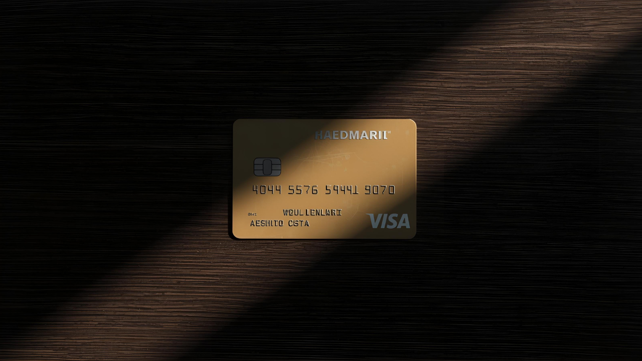 Credit card half in shadow, symbolizing overcoming credit myths and financial fear.